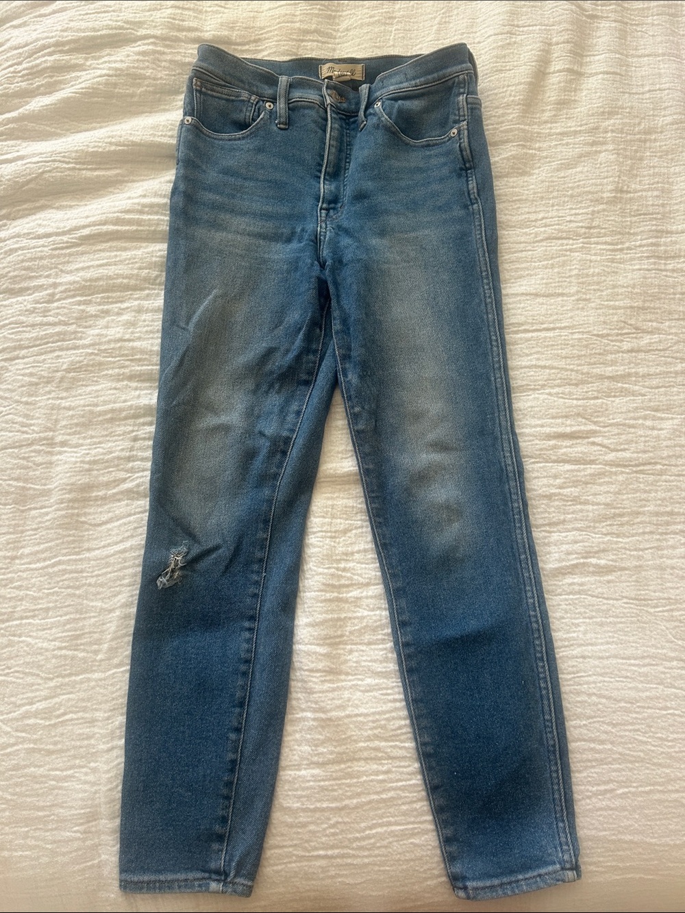 Madewell Skinny Crop Jeans with Subtle Distressing